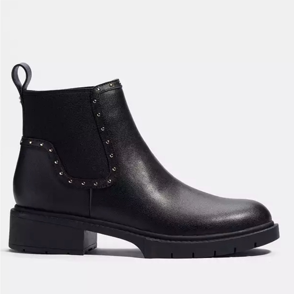 Coach Lory Leather Bootie Black
